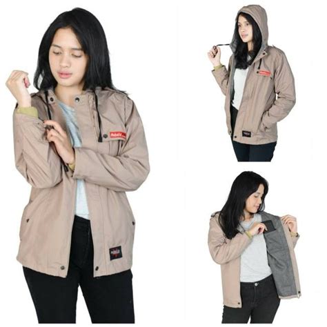 Jual Jaket Parka Wanita Semi Parka Cewek Blazer Waterproof Original