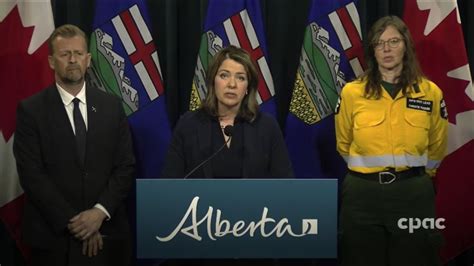 Alberta Premier Danielle Smith Provides Update On Wildfire Situation