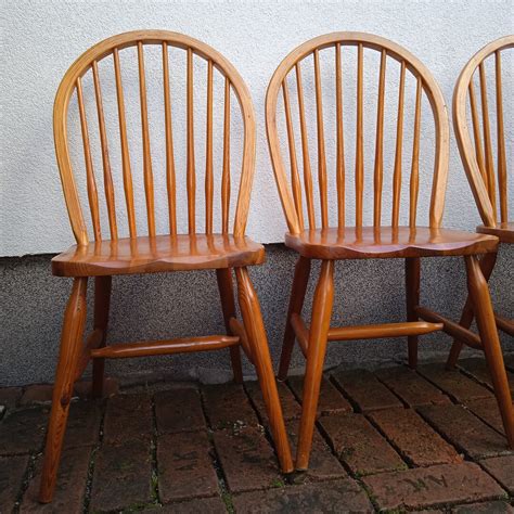 1 Of 5 Vintage Ercol Windsor Dining Chairs Massive Chair Solid Wood