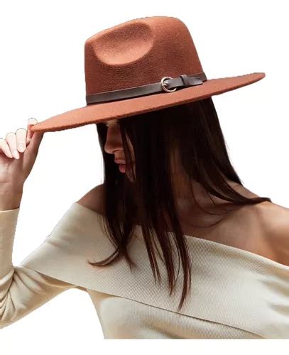 Sombrero Fieltro Pa O Ala Ancha Con Accesorio Hombre Mujer