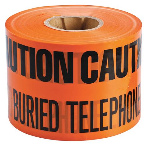 Brady Underground Warning Tape Orange 6 In X 1000 Ft Caution Buried