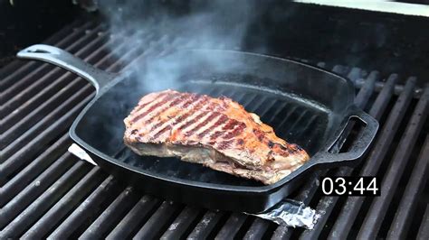 How To Grill A Ribeye Steak On Cast Iron Youtube