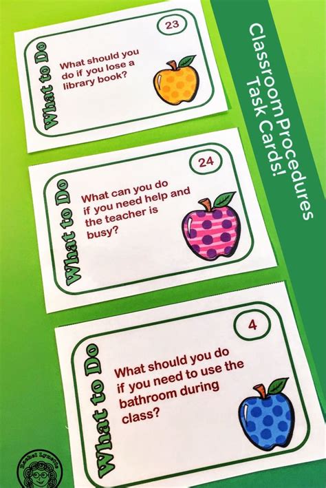 Classroom Procedure Task Cards Back To School Classroom Management Routines Classroom