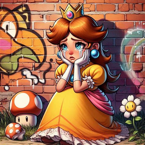 AI: Princess Daisy Crying by ZaraThePeach on DeviantArt