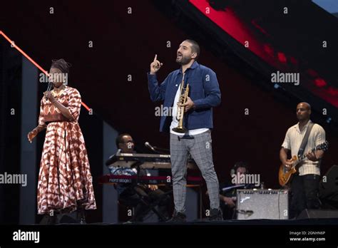 Angelique Kidjo And Ibrahim Maalouf Attending The Global Citizen Live