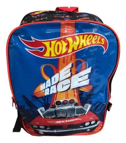 Mochila Escolar Al A De Costas Hot Wheels Juvenil Luxcel Frete Gr Tis