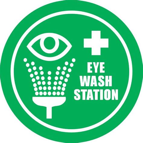 Eye Wash Station Floor Label Sign Made In Usa 5s Product