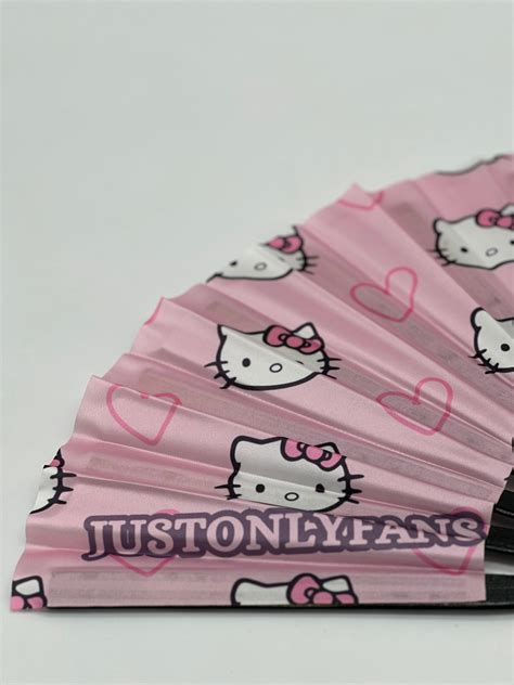 Hello Kitty Hand Designed Rave Fans | Hand Fans | Festival/events