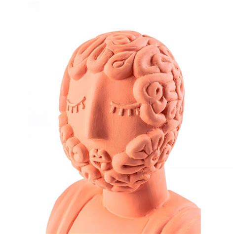 Seletti Scultura Da Tavolo In Terracotta Busto Uomo Collezione Magna