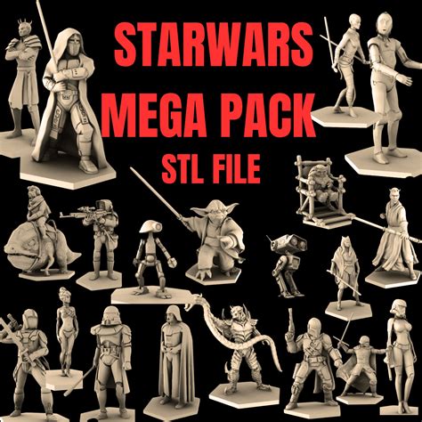 Star Wars STL Bundle, Star Wars Legion STL Pack - Star Wars 3D Model