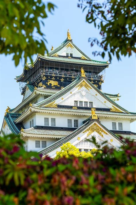 View With Osaka Castle The Most Famous Landmark And Popular Tourist