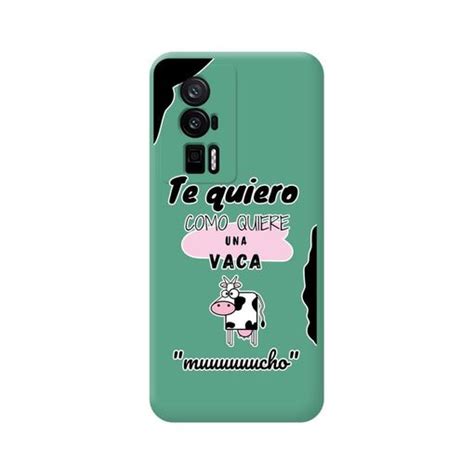 Funda Silicona Líquida Verde Para Xiaomi Poco F5 Pro 5g Diseño Vaca