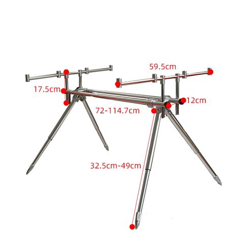 Adjustable Fishing Rod Holder Stand Aluminium Alloy Carp Fishing Rod