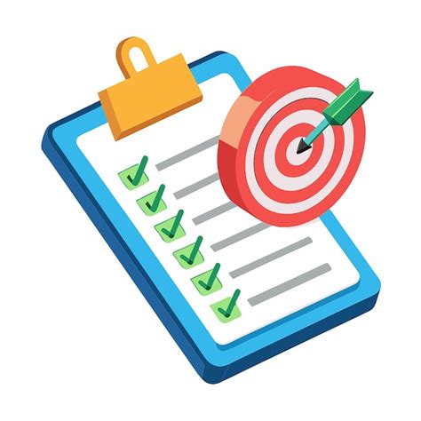 Assignment Target Icon Clipboard Checklist Symbol D Vector