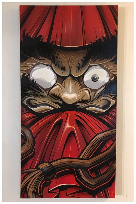 The Daruma Doll 18” X 36” Acrylic And Spray On Canvas Sealed With A