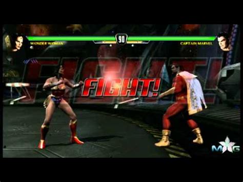 Mortal Kombat Vs Dcu Wonder Women Vs Captain Marvel Fight Youtube