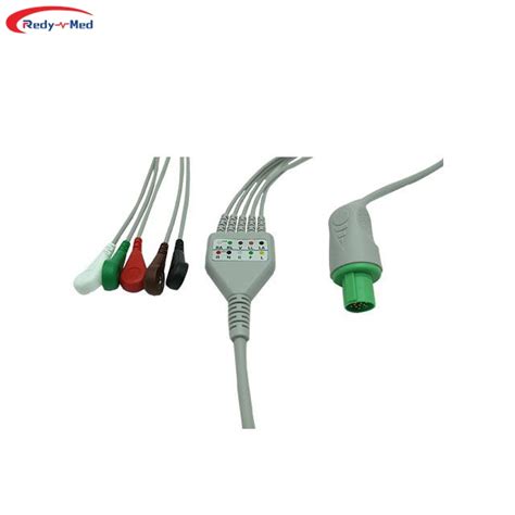 Compatible With Hellige One Piece 3 Lead 5 Lead ECG Cable One Piece ECG