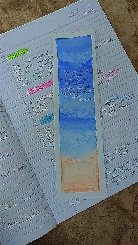 Seashore Bookmark Sketch Book Art Sketchbook Seashore