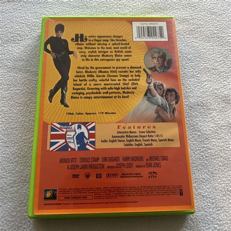 Modesty Blaise Dvd Monica Vitti Terrance Stamp Film