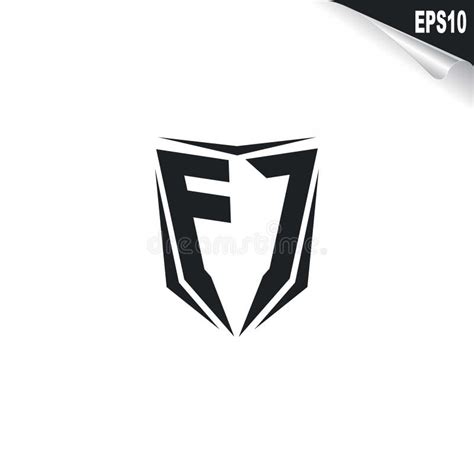 Initial Fc Logo Design With Shield Style Logo Business Branding Stock