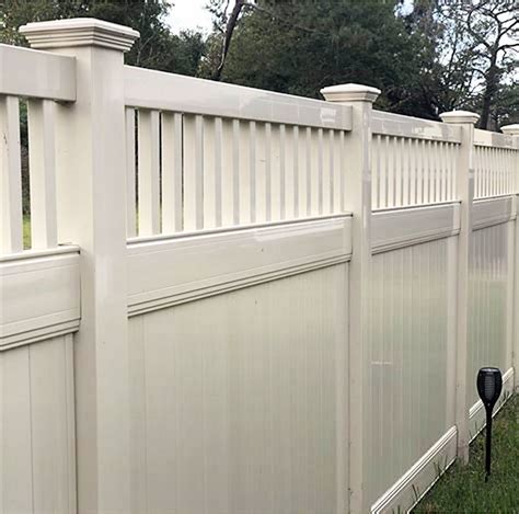 Intertek Tested PVC Semi Privacy Fence Plastic Privacy Fence Vinyl