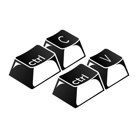 Ctrl C Ctrl V Keys On The Keyboard Copy And Paste The Key Combination