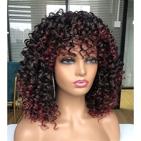 Black Wigs For Women Prettiest Afro Curly Wig Black With Warm Brown