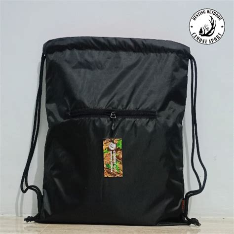 Jual Tas Serut Hitam Polostas Gendong Polos Shopee Indonesia