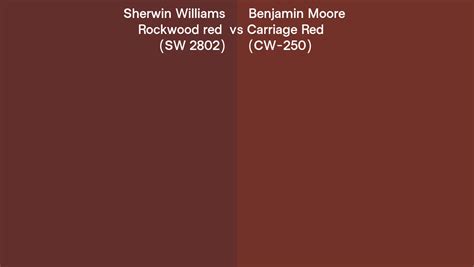 Sherwin Williams Rockwood Red Sw Vs Benjamin Moore Carriage Red