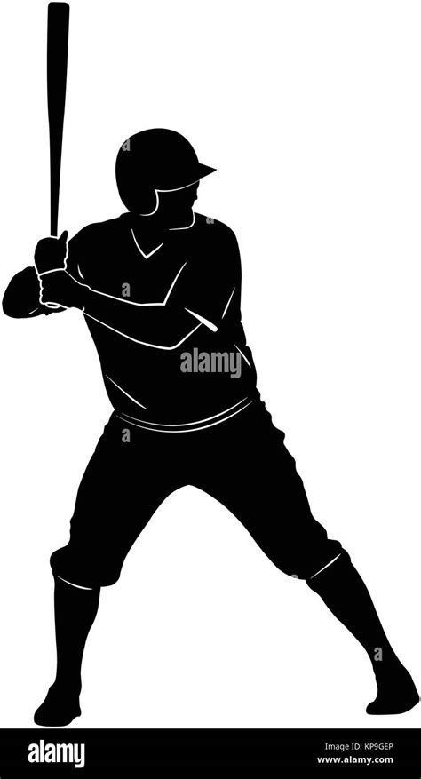 Baseball Player Silhouette Vector Stock Vector Image And Art Alamy