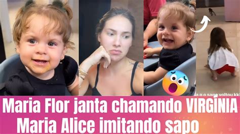 Maria Flor JANTA chamando VIRGÍNIA FONSECA E MARIA ALICE IMITA SAPO E