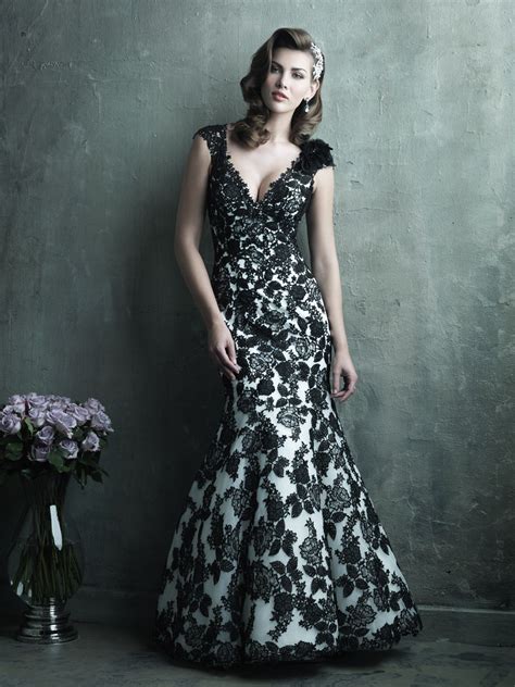 Allure Couture Wedding Dresses Style C Black Lace Wedding Dress