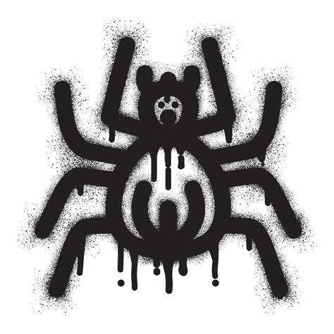 Spider icon graffiti with black spray pain 25546837 Vector Art at Vecteezy