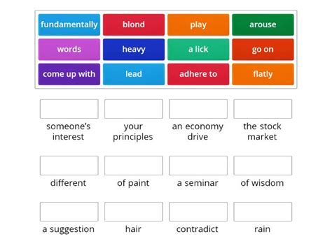 Unit Collocations Match Up