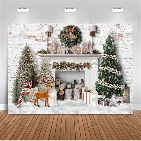 Amazon Mocsicka Tel N De Fondo De Navidad R Stico De Pared De