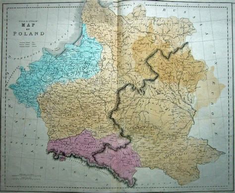 Polonia Poland Gall And Inglis Map Of Poland 1821 1850 Catawiki