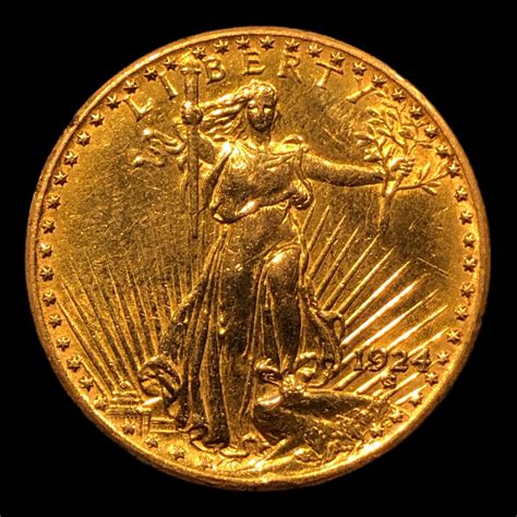 1924 $20 Saint-Gaudens Double Eagle Gold Coin | Pristine Auction