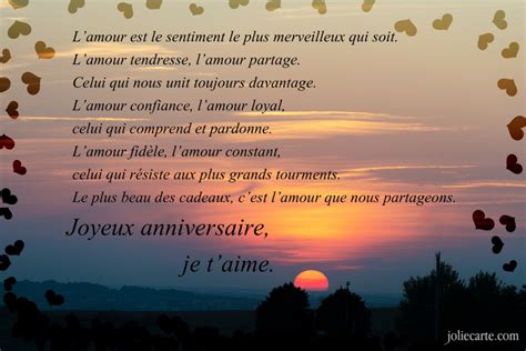 Message D Amour Anniversaire