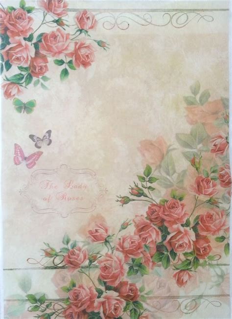 Rice Decoupage Paper Decopatch Decoupage Sheets Scrapbooking Light Roses Decoupage Printables