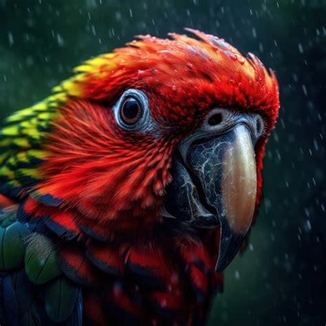 Premium Photo Parrot Wildlife Photography Generative AI