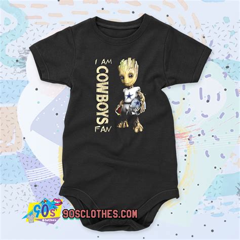 Baby Groot I Am Dallas Cowboys Baby Onesie, Baby Clothes - 90sclothes.com