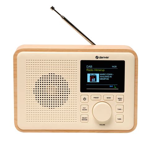 Denver DAB 60LW DAB Radio Bluetooth Lys træ 495 DKK