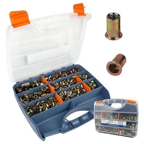 860pcs Rivet Nut Kit Sae Unc Rivet Nuts Assortment 6 32 8 32 10 24 14 20 516 18 38