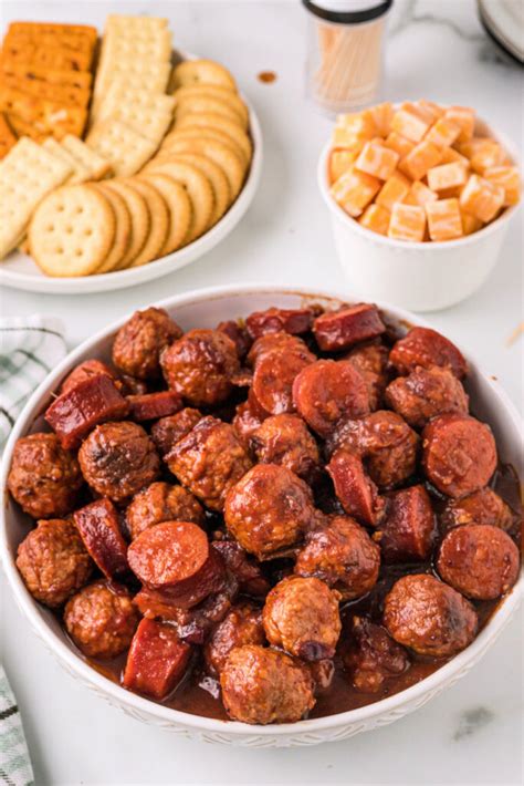 Cranberry Chipotle Meatballs And Sausage Love Bakes Good Cakes