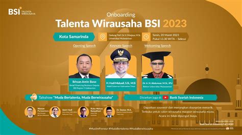 Onboarding Talenta Wirausaha Bsi Edisi Samarinda Youtube