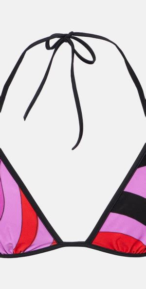 Pucci Marmo Triangle Bikini Top