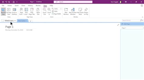 Manage Notebook Sections Microsoft Onenote Training