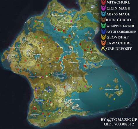 I made a High Res Liyue map with detailed Boss locations - Genshin ...