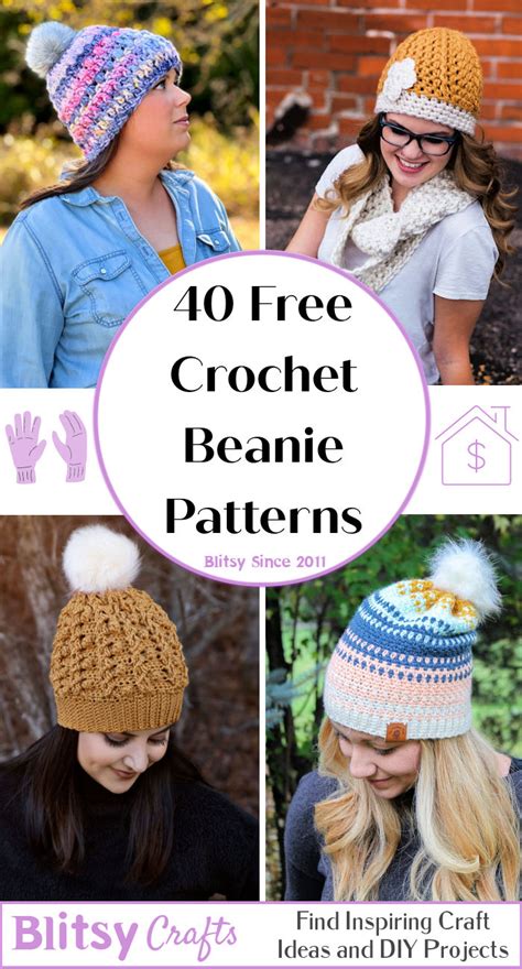 40 Free Crochet Beanie Patterns (All Sizes Pattern) - Blitsy