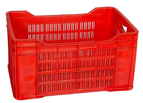 Mesh Red Vegetable Plastic Crate Size 534 X 355 X 279 Mm L X W X H